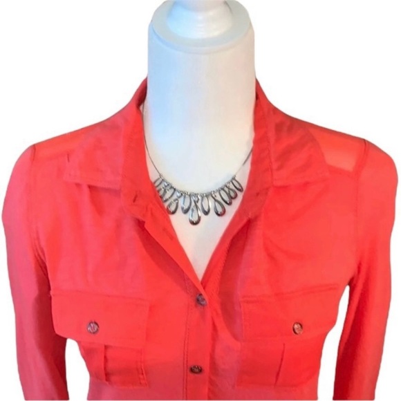 Aeropostale Dark Pink Button Down Blouse Size Medium - Picture 2 of 5